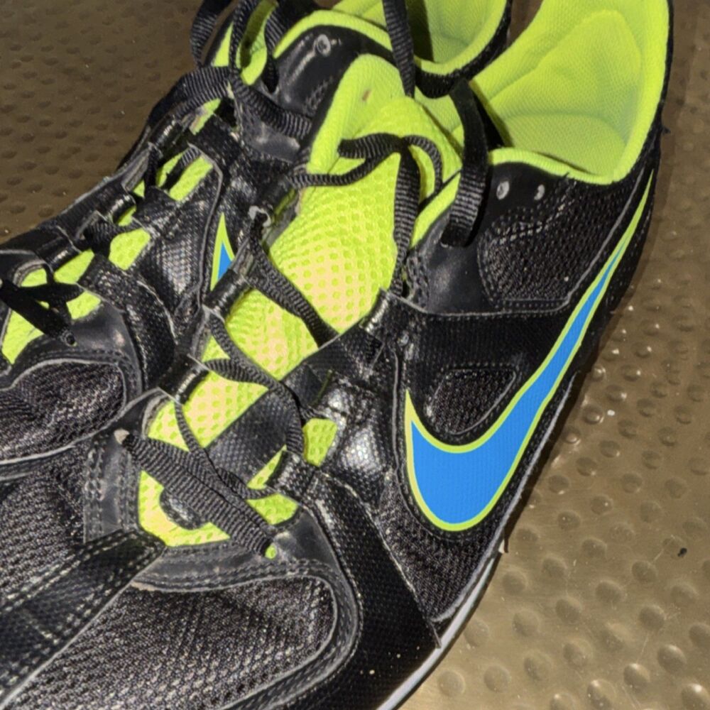 Nike Rival MD Track Spike Running Shoes Black Blue Yellow size 11 - Picture 11 of 11